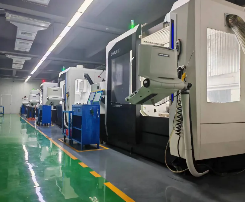 Modern five-axis machining workshop at YX Precision Tech